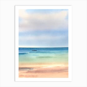 Montauk Beach 4, New York Watercolour Art Print