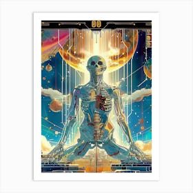 Skeleton In Space 1 Art Print