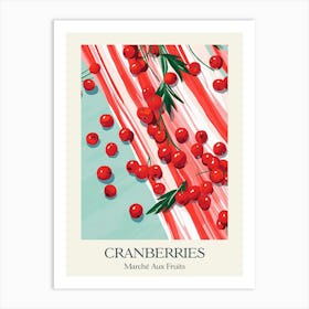 Marche Aux Fruits Cranberries Fruit Summer Illustration 3 Art Print