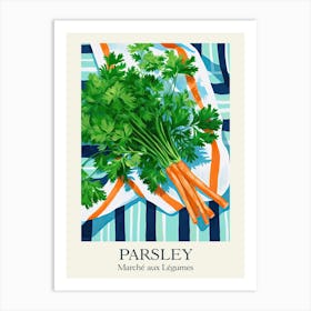 Marche Aux Legumes Parsley Summer Illustration 2 Art Print