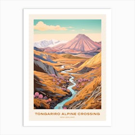 Tongariro Alpine Crossing New Zealand 4 Hike Poster Art Print