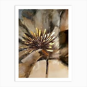 Gold Flower Art Print