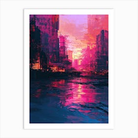 Cityscape | Pixel Art Series 1 Art Print