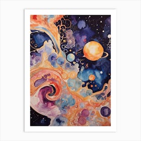 Space Swirls Art Print