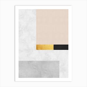 Geometric art with gold 6 1 Art Print