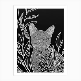 Bengal Cat Minimalist Illustration 3 Art Print