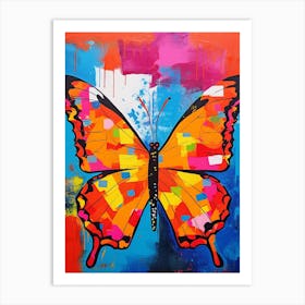 Pop Art Question Mark Butterfly 1 Art Print