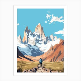Fitz Roy Trek Argentina 1 Hiking Trail Landscape Art Print