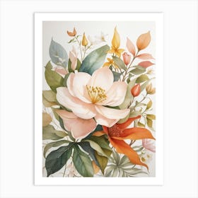 Watercolor Of Flowers Art Print