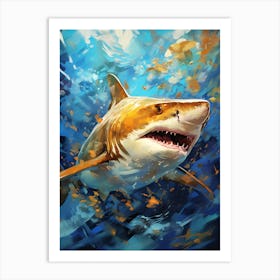  A Lemon Shark Vibrant Paint Splash 3 Art Print