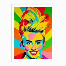 Miley Cyrus Colourful Pop Movies Art Movies Art Print