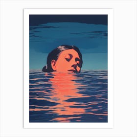 'The Woman In The Water' Art Print