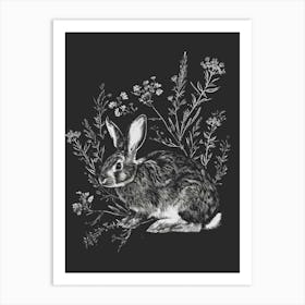 Havana Rabbit Minimalist Illustration 4 Art Print