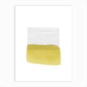 Yellow And Grey Field Art Print