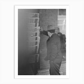 Untitled Photo, Possibly Related To Merchant Talking To Prospective Customer, Laurel, Mississippi By Russe Art Print