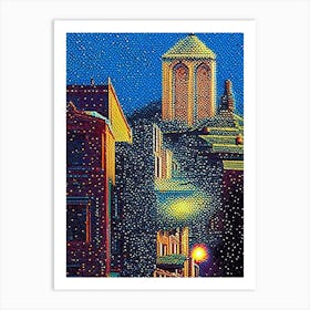 Fremont, City Us  Pointillism Art Print