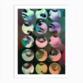 Fashion, modern, circles, "Memories" Art Print