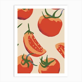 Tomato Pattern Illustration Art Print