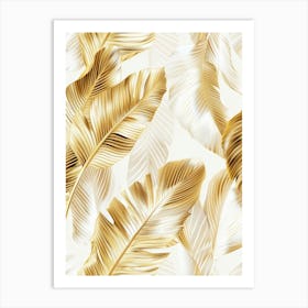 Gold Leaf Pattern Art Print