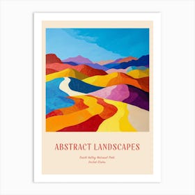 Colourful Abstract Death Valley National Park Usa 3 Poster Art Print