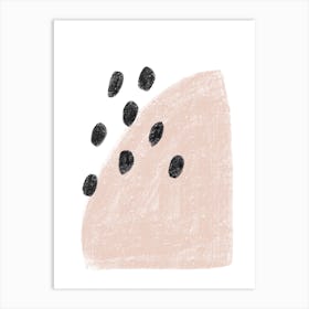 Dalia Chalk Pink Polka Art Print