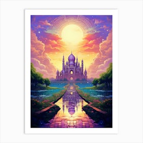 Taj Mahal Pixel Art 4 Art Print