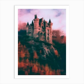 Castle On The Hill - Double Exposure  Art Print