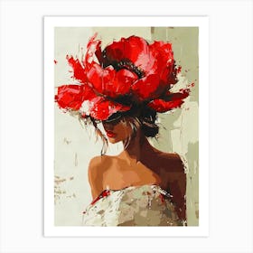 Woman In A Red Hat Art Print