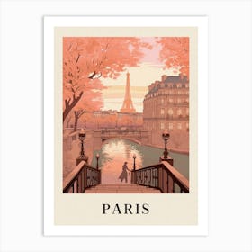 Vintage Travel Poster Paris Art Print