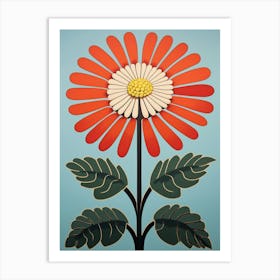 Flower Motif Painting Chrysanthemum 4 Art Print