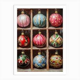 Christmas Ornaments 3 Art Print