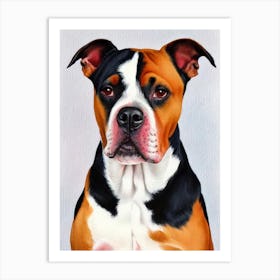 Staffordshire Bull Terrier Watercolour Dog Art Print