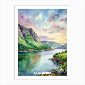 Gros Morne National Park Watercolor Painting Art Print