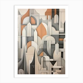 Whimsical Abstract Geometric Shapes 12 Art Print