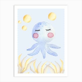 Cute Jellyfish Art Print