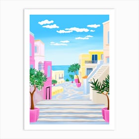 Civitavecchia, Italy Colourful View 2 Art Print