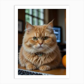 Orange Cat Art Print