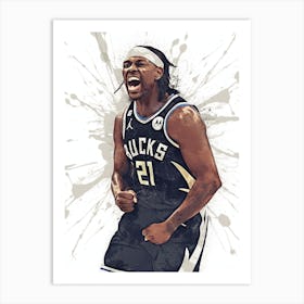 Jrue Holiday Milwaukee Bucks Art Print