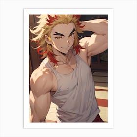 Demon Slayer Kyojuro Rengoku (30) 1 Art Print