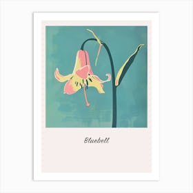 Bluebell Square Flower Illustration Poster Art Print