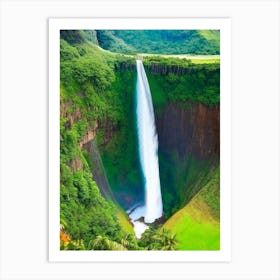 Wailua Falls, United States Majestic, Beautiful & Classic (1) Art Print
