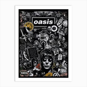 Oasis Band Graphic Poster Art Print