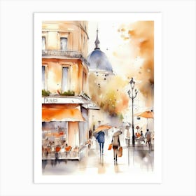 Watercolor Of Paris Art Print