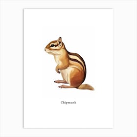 Chipmunk Kids Animal Poster Art Print