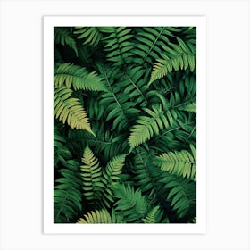 Pattern Poster Soft Shield Fern 2 Art Print