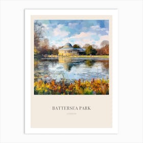 Battersea Park London United Kingdom 3 Vintage Cezanne Inspired Poster Art Print