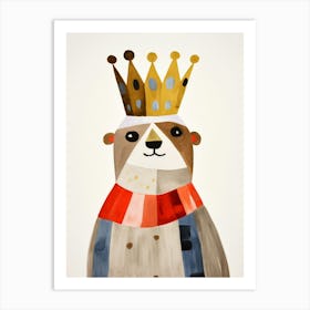 Little Sloth 1 Wearing A Crown Art Print