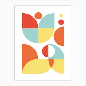 Abstract Retro Garden Art Print