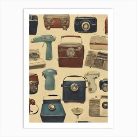 Vintage Radios Art Print