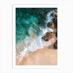 Aerial View Of A Beach 125 Art Print